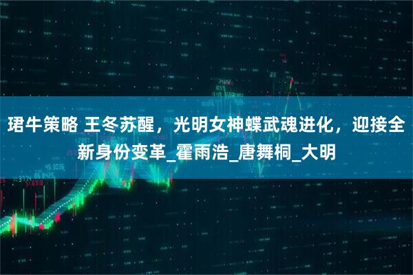 珺牛策略 王冬苏醒，光明女神蝶武魂进化，迎接全新身份变革_霍雨浩_唐舞桐_大明