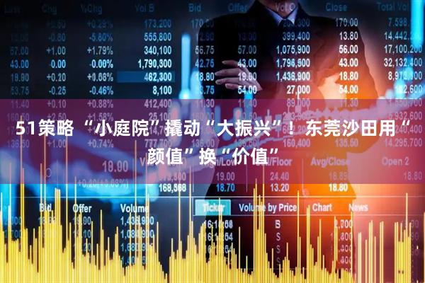 51策略 “小庭院”撬动“大振兴”！东莞沙田用“颜值”换“价值”