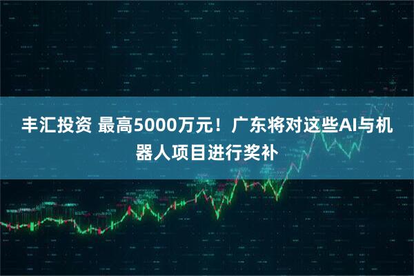 丰汇投资 最高5000万元！广东将对这些AI与机器人项目进行奖补